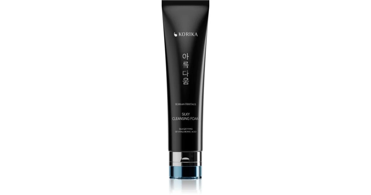 KORIKA Korean Heritage Silk & 8 Types of Hyaluronic Acid Silky mousse detergente effetto idratante 150 ml