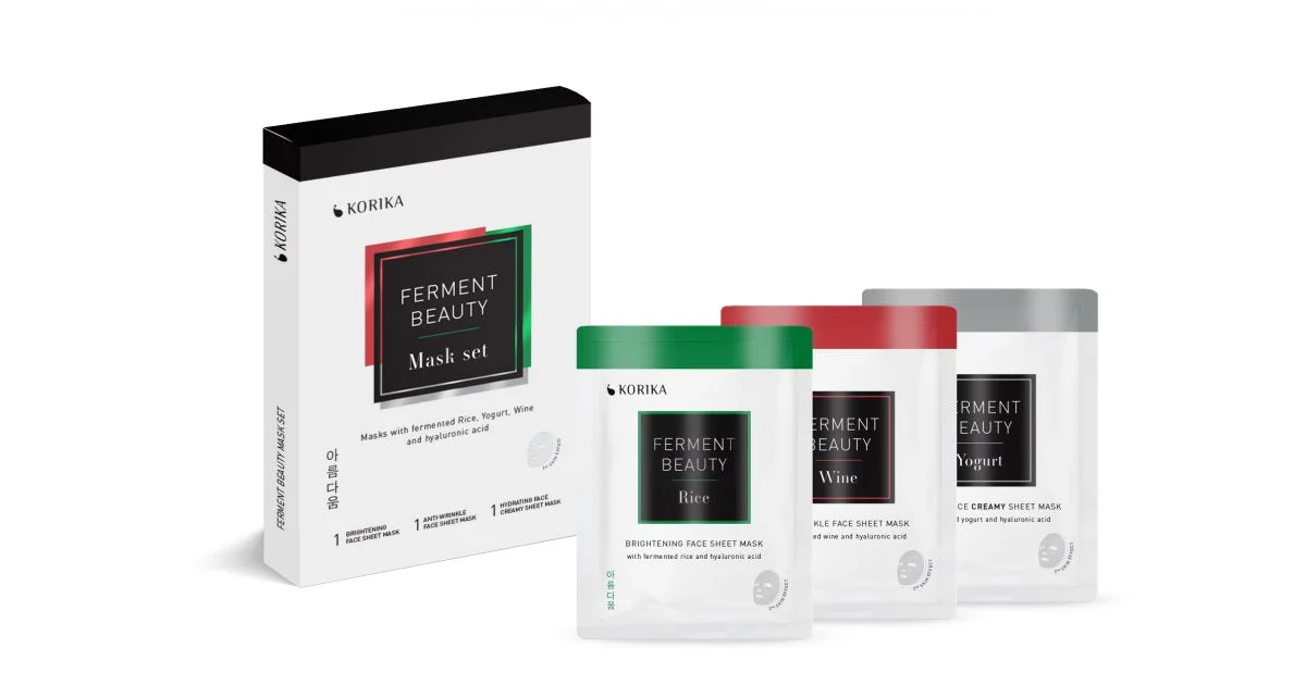 KORIKA FermentBeauty set di maschere viso