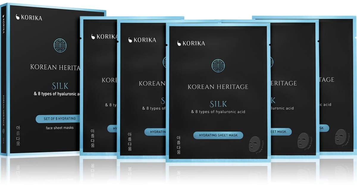 KORIKA Korean Heritage Set di 5 maschere viso idratanti in tessuto