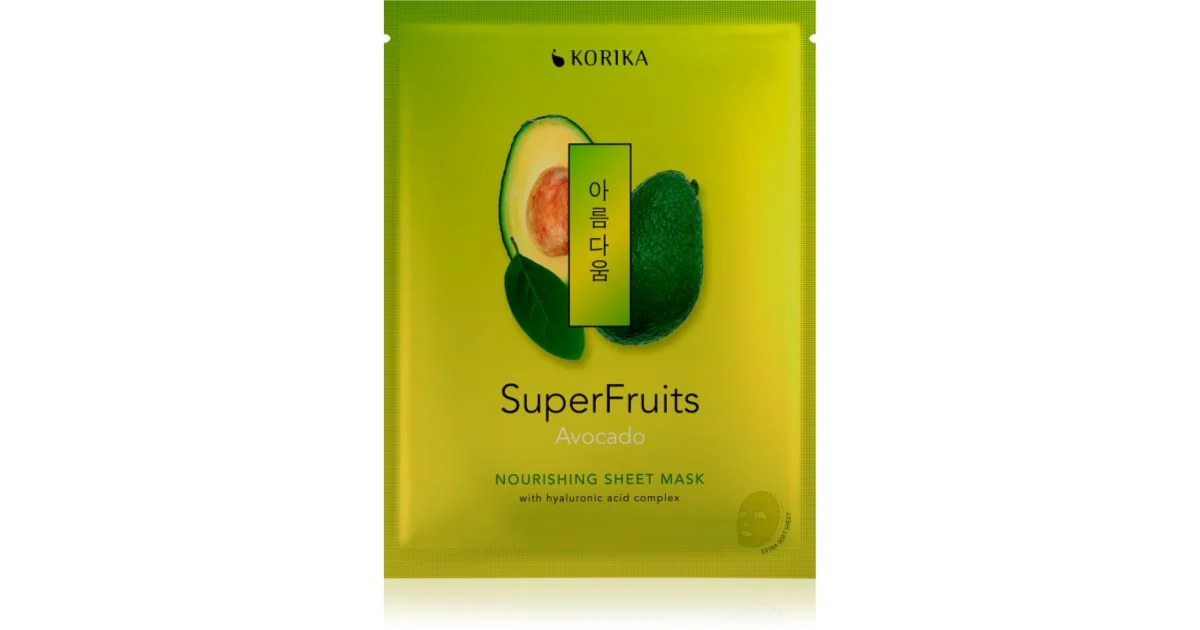 KORIKA SuperFruits maschera viso nutriente in tessuto Avocado 25 g