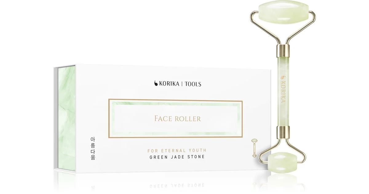 KORIKA Tools Roller Verde giada Stone rullo per massaggi per il viso