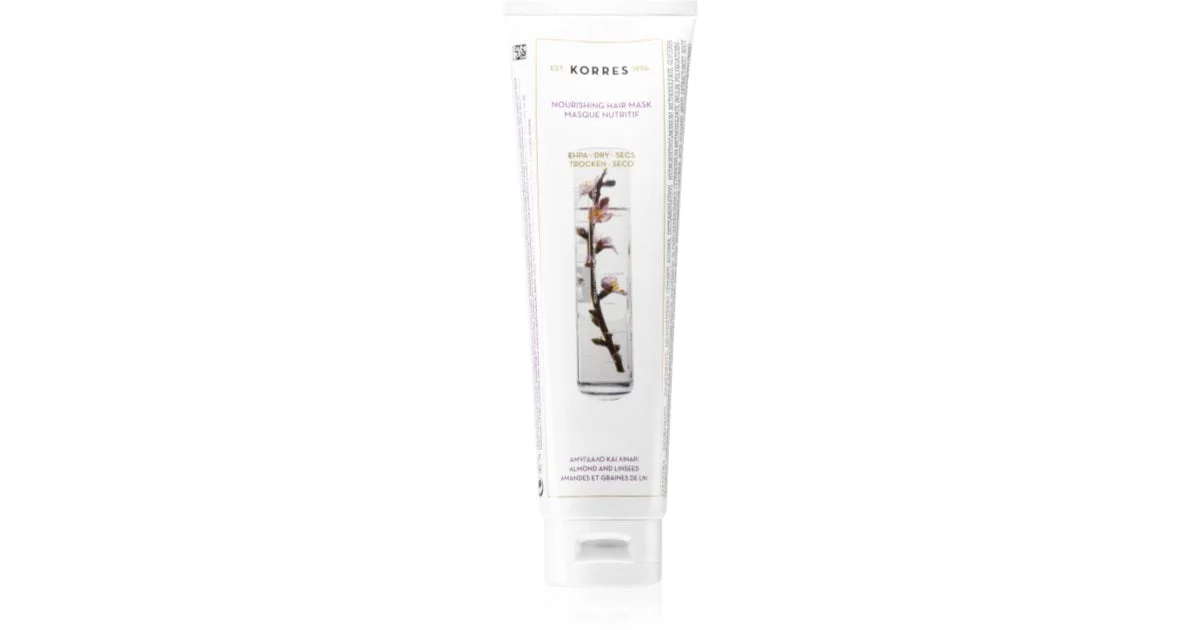 Korres Almond & Linseed maschera nutriente per capelli rovinati e secchi 125 ml