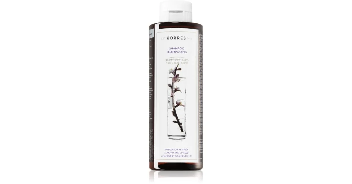 Korres Almond & Linseed shampoo per capelli secchi e danneggiati 250 ml