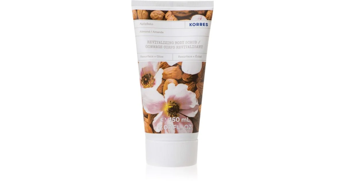 Korres scrub rigenerante con olio di mandorle 150 ml