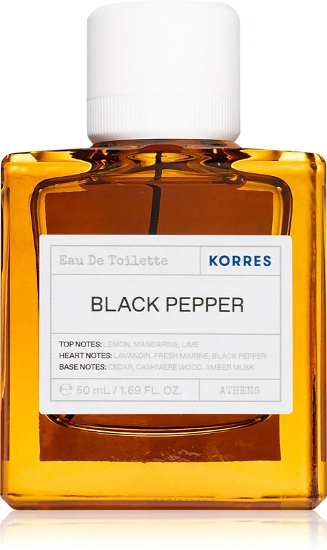 Korres Black Pepper Eau de Toilette per uomo 50 ml