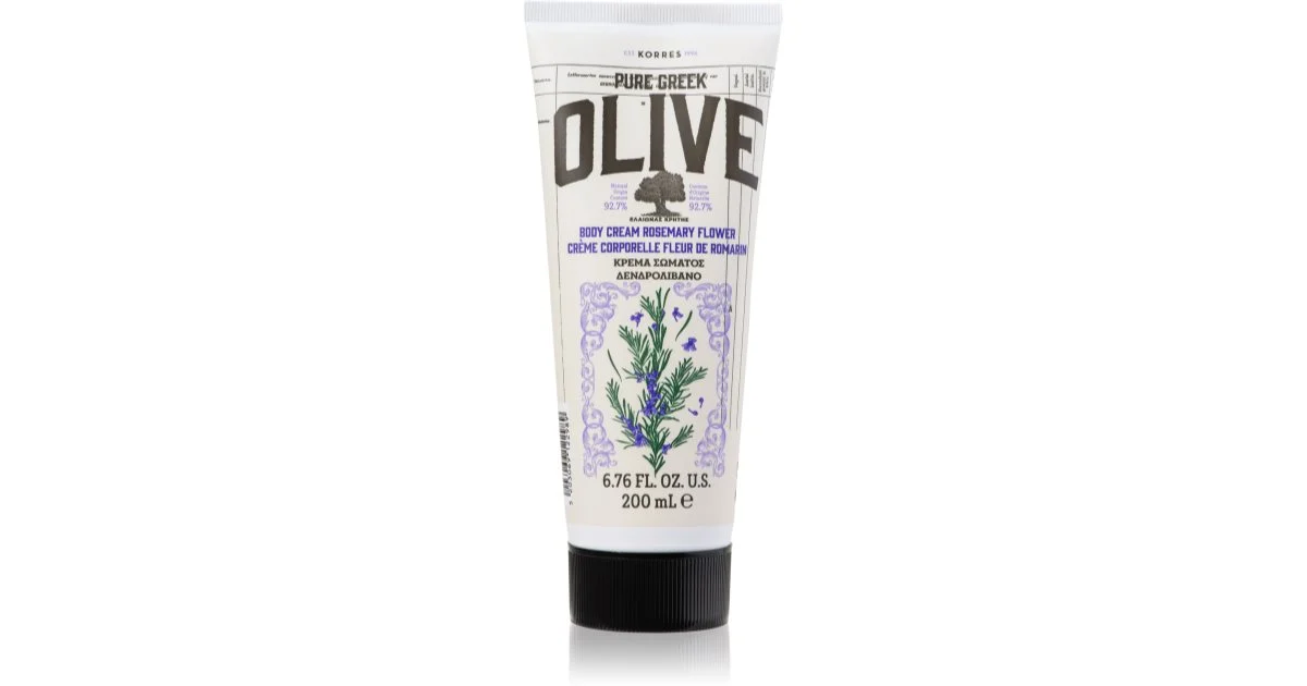 Korres Pure Olivo greco e fiore di rosmarino crema idratante corpo con olio d'oliva 200 ml