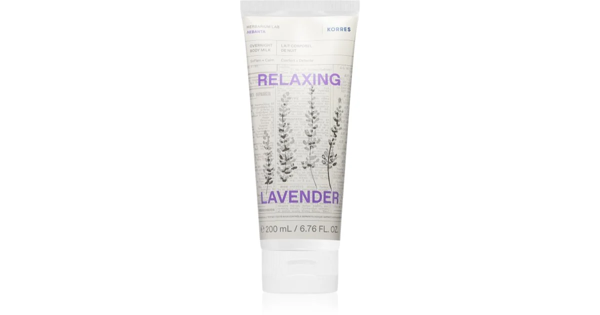 Korres Lavanda latte corpo rilassante per la notte 200 ml