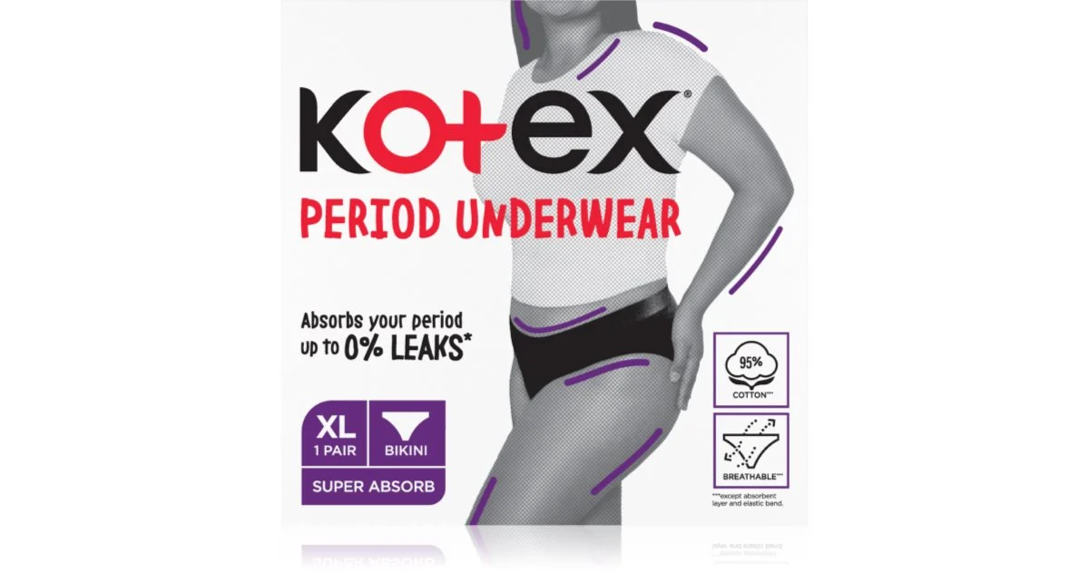 Kotex Period mutandine mestruali taglia XL