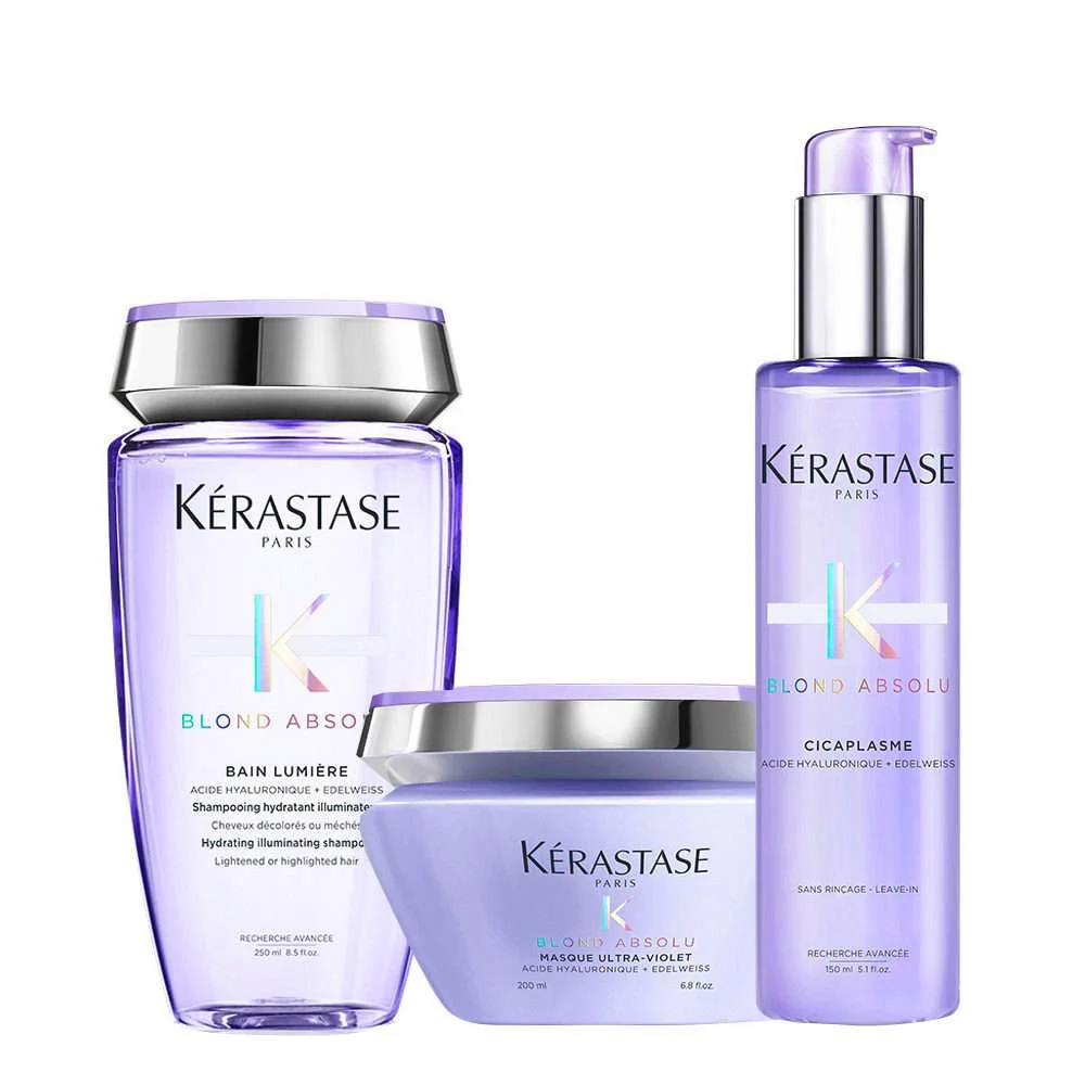 BLOND ABSOLU KIT BAIN LUMIERE + ULTRA VIOLET MASQUE + CICAPLASME SERUM