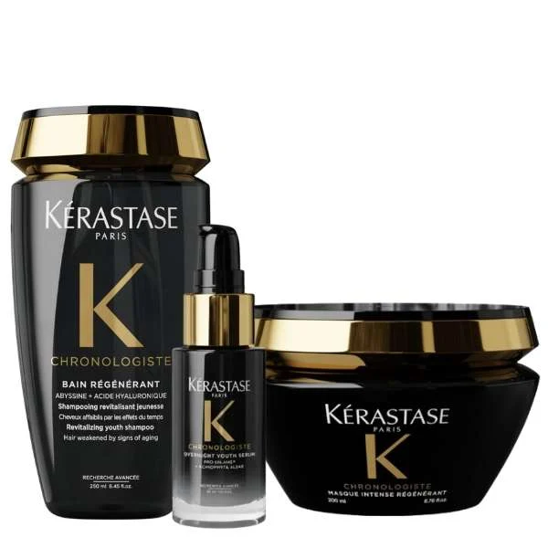 CHRONOLOGISTE BAIN REGENERANT 250 ML. + MASQUE REGENERANT 200 ML + OVERNIGHT YOUTH SERUM 30 ML.