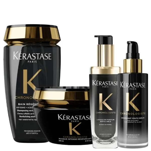 CHRONOLOGISTE BAIN REGENERANT 250 ML. + MASQUE 200 ML + OVERNIGHT SERUM 90ML. + L’HUILE 75ML