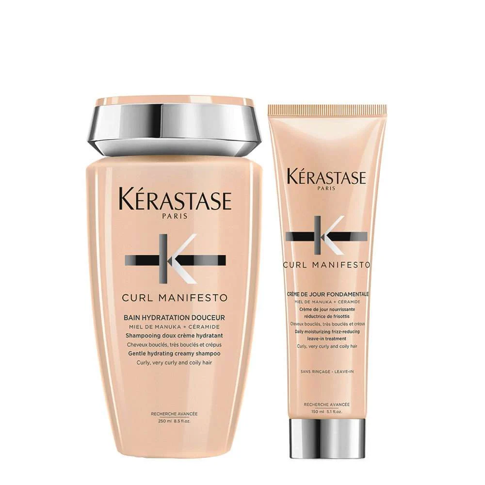 CURL MANIFESTO KIT BAIN HYDRATATION DOUCER + CREME DE JOUR FONDAMENTALE