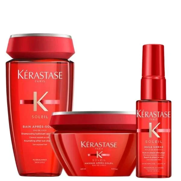 SOLEIL KIT BAIN APRES SOLEIL 250ML + MASQUE UV DEFENSE 200ML + HUILE SIRENE 45ML