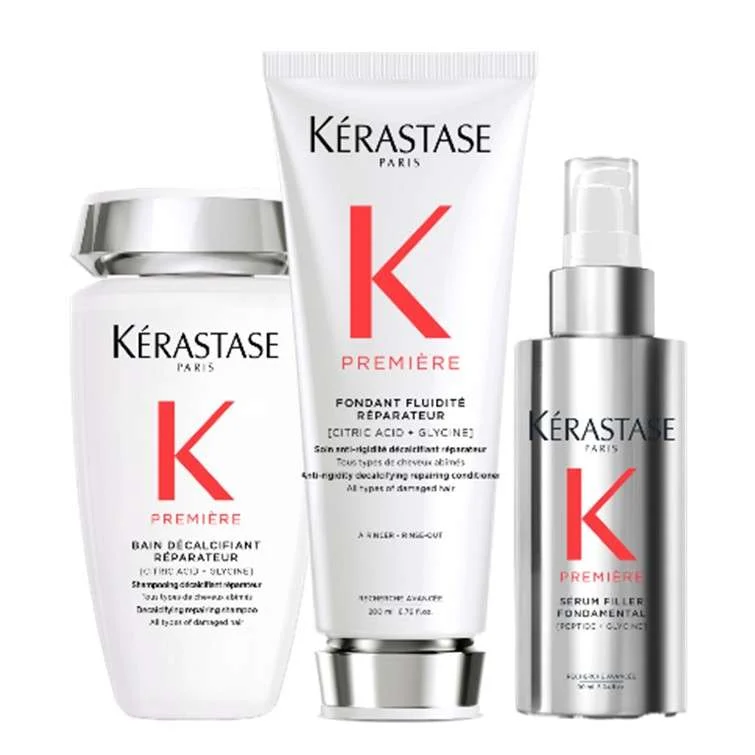 PREMIERE BAIN DÈCALCIFIANT RÈPARATEUR + FONDANT FLUIDITÉ RÉPARATEUR + SÉRUM FILLER FONDAMENTAL