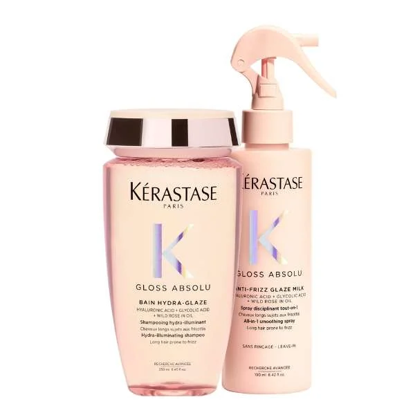 GLOSS ABSOLU BAIN HYDRA-GLAZE + ANTI-FRIZZ GLAZE MILK