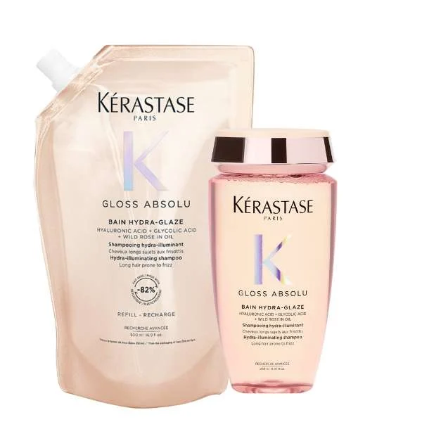 GLOSS ABSOLU BAIN HYDRA-GLAZE + BAIN HYDRA-GLAZE REFILL 500ML