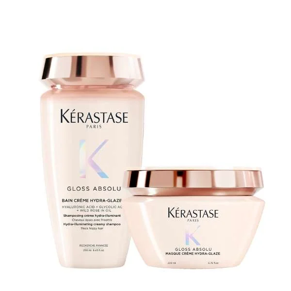 GLOSS ABSOLU BAIN CREME HYDRA GLAZE 250 ML + GLOSS ABSOLU MASQUE CREME HYDRA GLAZE 200 ML