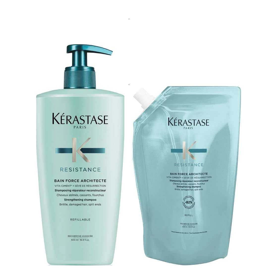 RESISTANCE BAIN FORCE ARCHITECTE 500 ML. + REFILL 500 ML.