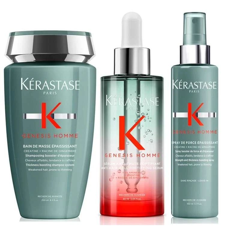 GENESIS HOMME BAIN DE MASSE 250 ML. + SERUM ANTI-CHUTE 90 ML. + SPRAY DE FORCE 150 ML.