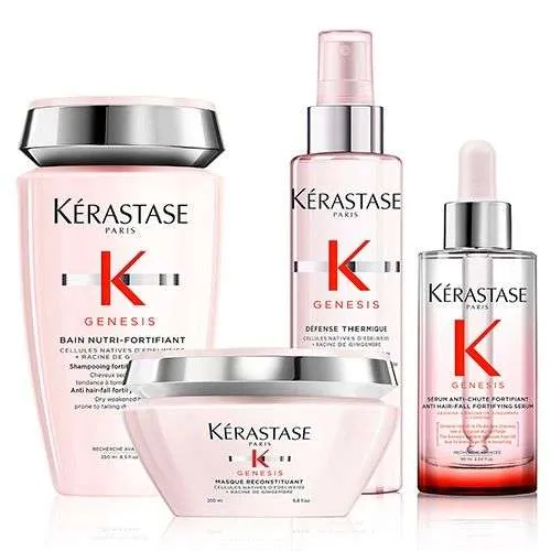 KIT GENESIS BAIN NUTRI-FORTIFIANT 250ML. + MASQUE 200ML. + THERMIQUE 150ML. + SERUM 90ML.