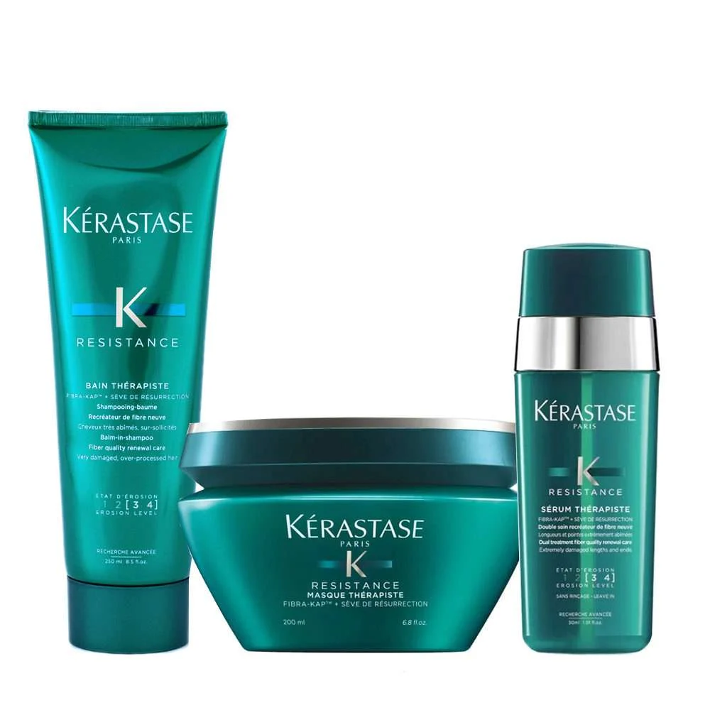 KIT RESISTANCE THERAPISTE BAIN 250ML. + MASQUE THERAPISTE 200ML. + SERUM THERAPISTE 30ML.