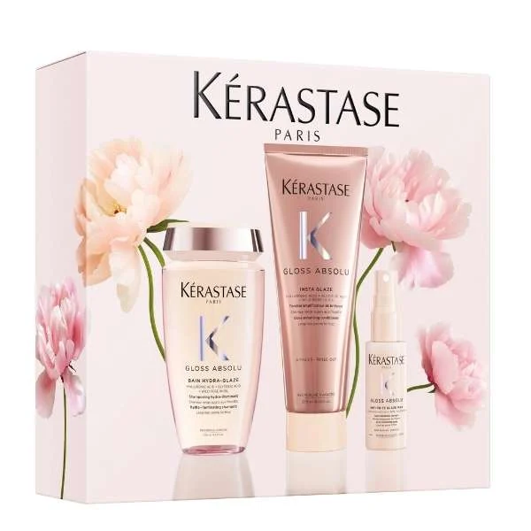 COFANETTO SPRING GLOSS ABSOLU TRIO – BAIN HYDRA GLAZE + FONDANT + ANTI FRIZZ GLAZE MILK