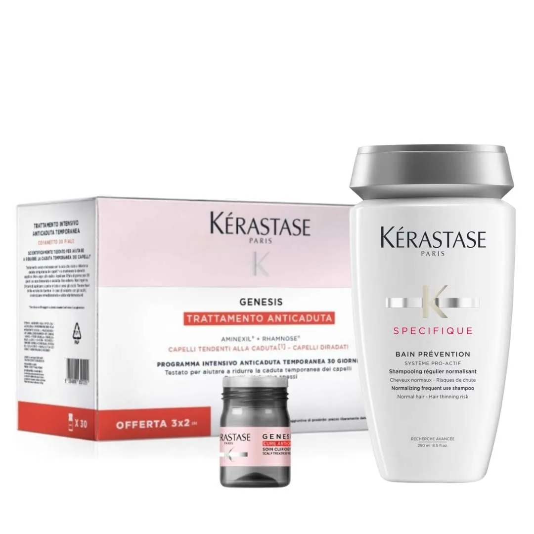 GENESIS CURE ANTI CHUTE TRATTAMENTO INTENSIVO ANTICADUTA 30 FIALE DA 6 ML + BAIN SPECIFIQUE 250ML