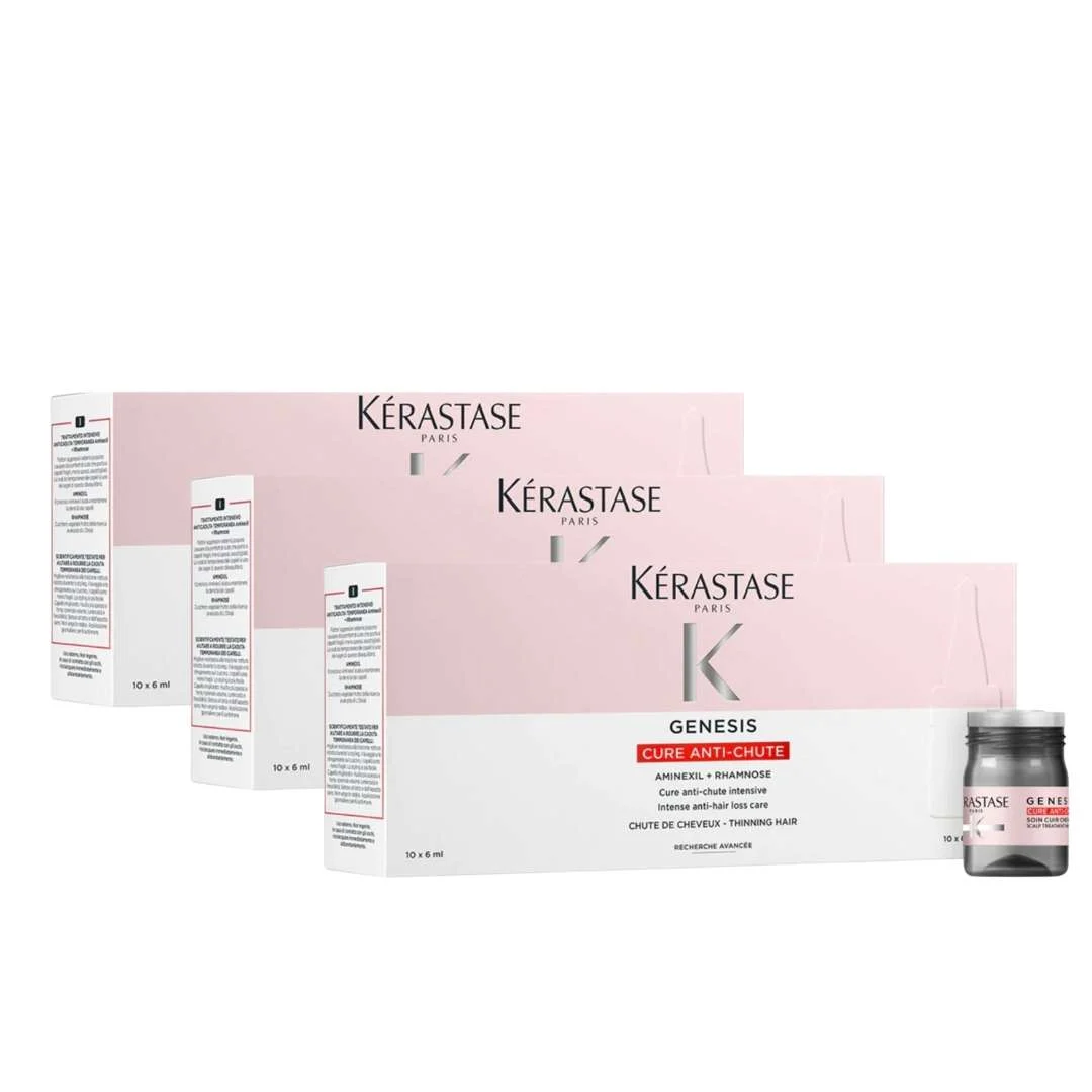 KIT GENESIS 3 PEZZI CURE ANTI CHUTE TRATTAMENTO INTENSIVO ANTICADUTA 10 FIALE