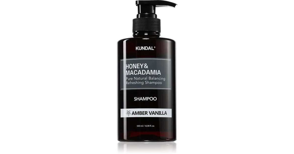KUNDAL miele & Macadamia e vaniblia ambrata shampoo naturale per capelli rovinati e secchi 500 ml