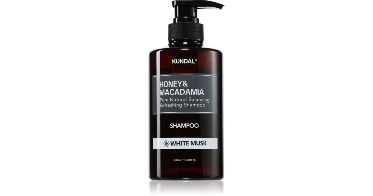 KUNDAL miele e muschio bianco di macadamia shampoo naturale per capelli rovinati e secchi 500 ml