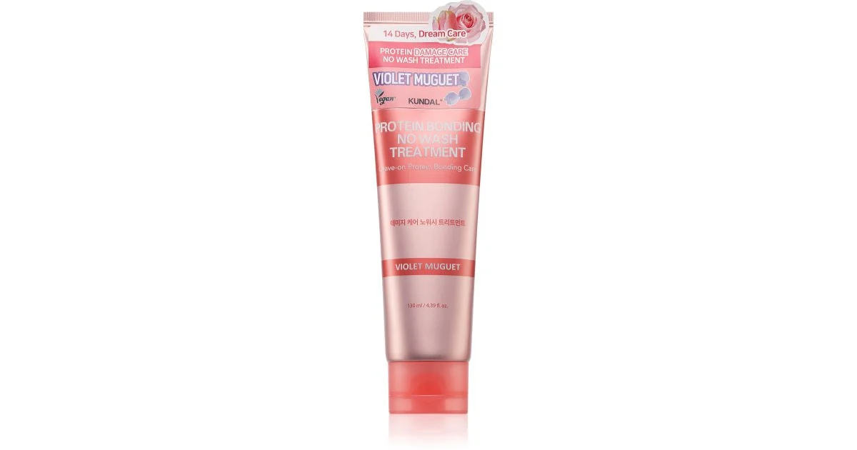 KUNDAL Protein Bonding Care trattamento senza risciacquo per capelli rovinati con profumazione Violet Muguet 130 ml