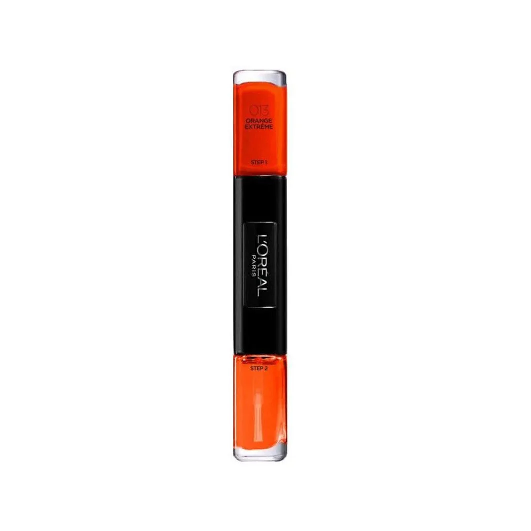 Smalto per unghie infallibile effetto gel L'Oreal Paris 2 in 1 013 Orange Extreme 2 x 5 ml
