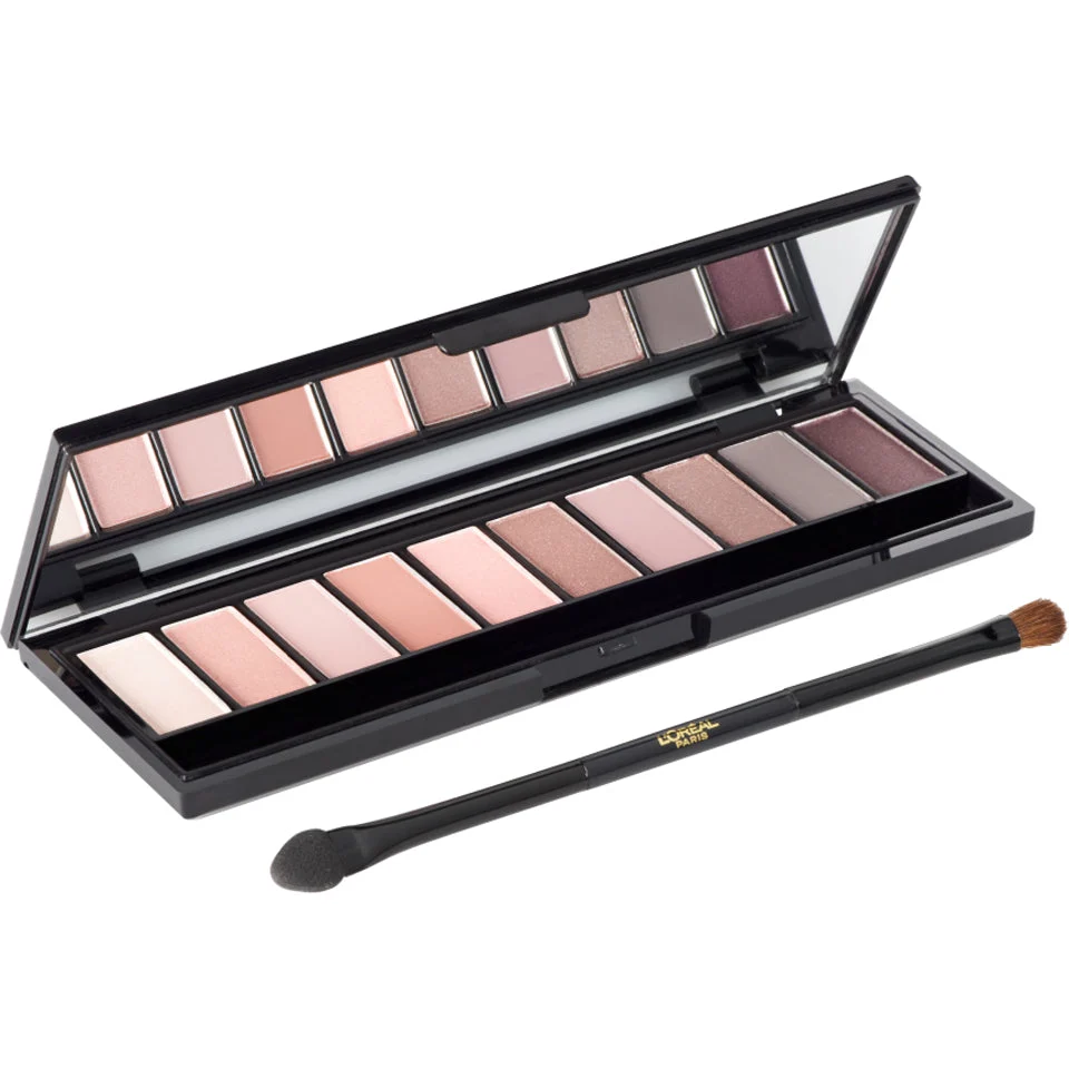 L'Oreal Paris, La Palette Nude, Palette di ombretti, 02, Nude Rose, 10 tonalità, 7 g