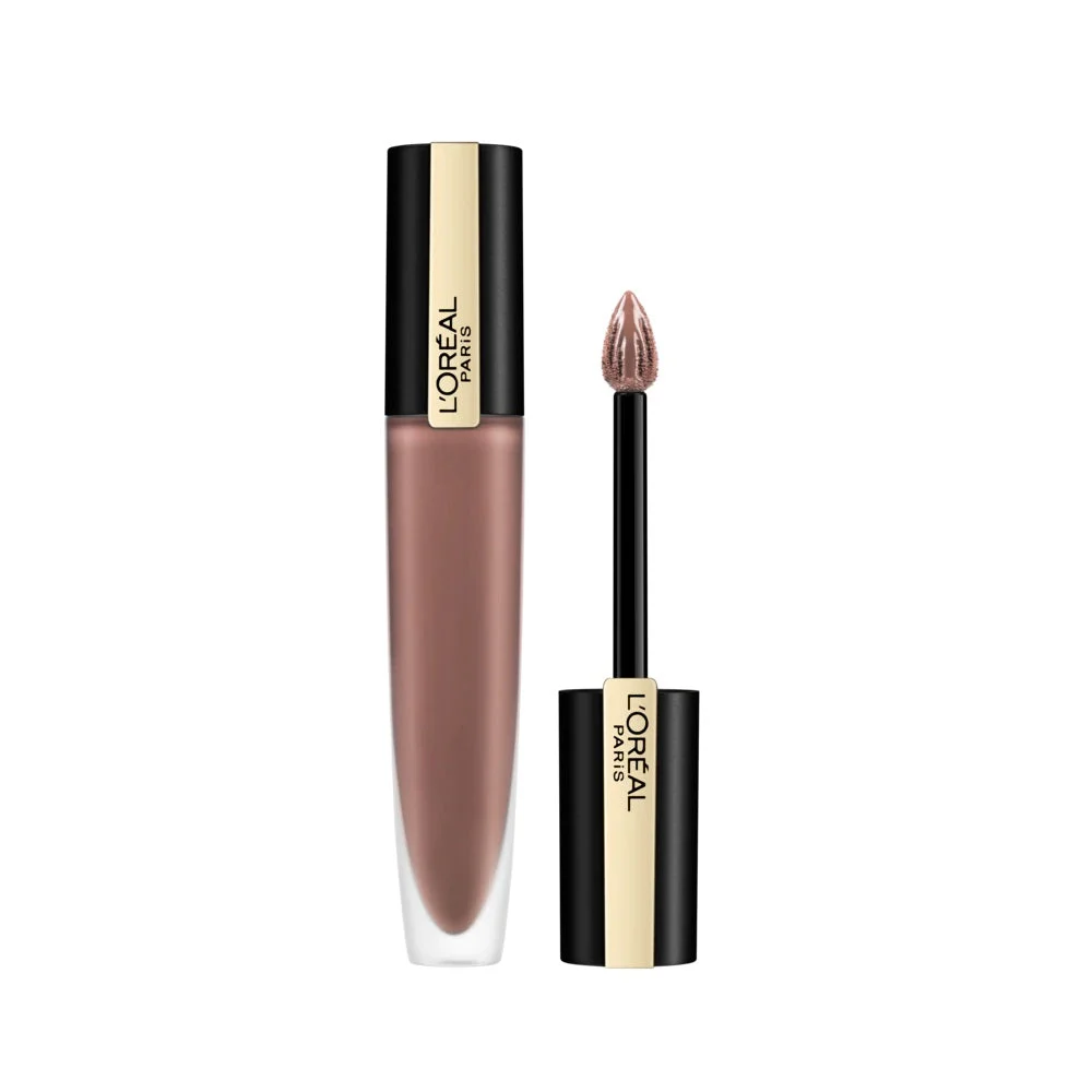 L'Oreal Paris, Rouge Signature Metallics, Rossetto Liquido, 201, Stupefy, 7 ml