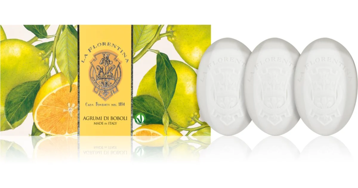 La Florentina Boboli Citrus set di saponi solidi agrume 3x150 g