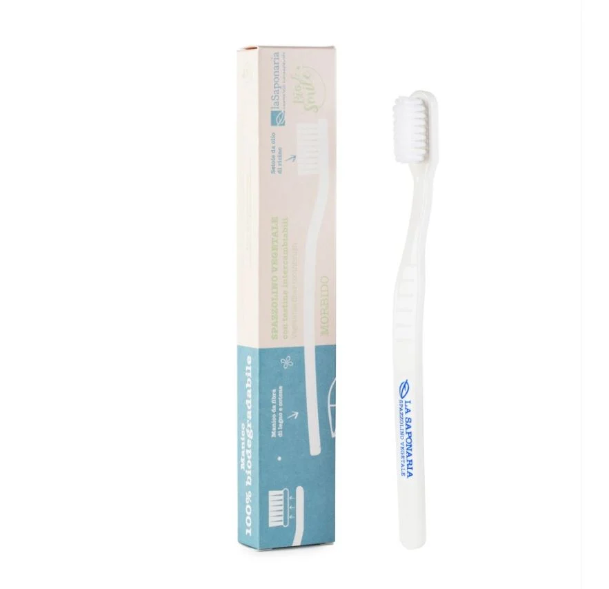 LA SAPONARIA Bio&Smile – Spazzolino in Fibra Vegetale Setole Morbide