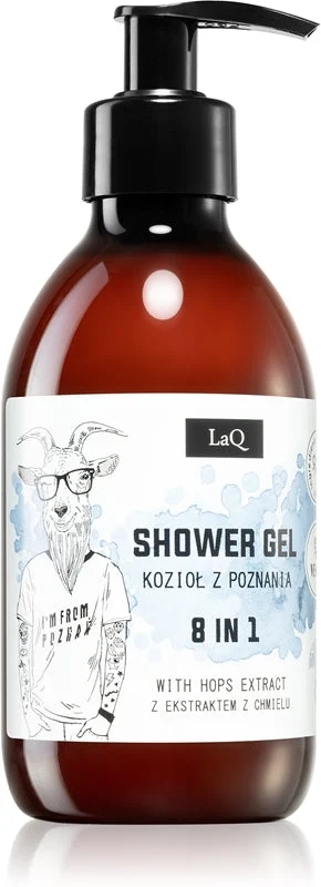 Laq Goat From Poznaň Gel Doccia Rinfrescante 8 In 1 Con Estratto Di Pannocchia Di Luppolo 300 Ml