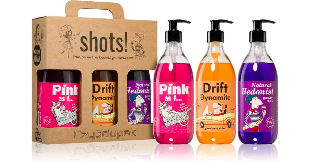 Laq Shots! Pink As F... & Drift Dynamite & Natural Hedonist Set Regalo Di Natale Unisex