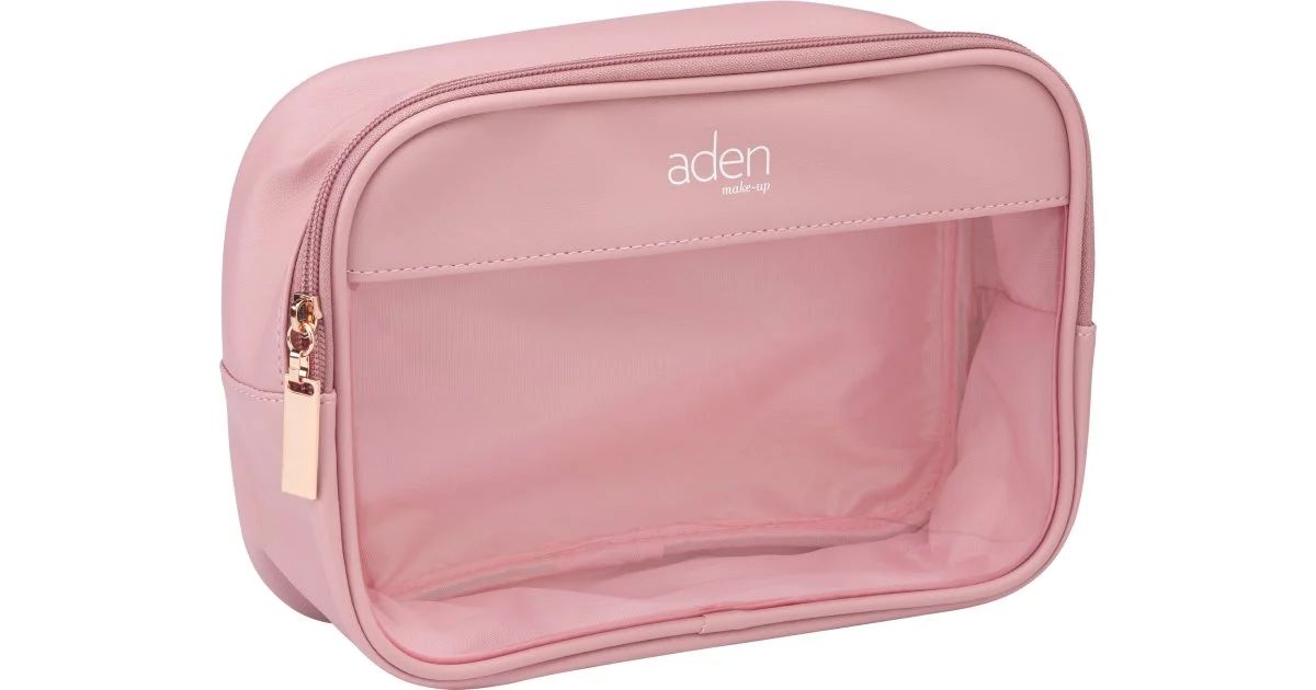 Aden Cosmetics Borsa Grande Per Cosmetici Da Donna Rosa