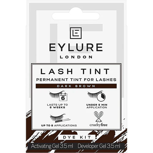 EYLURE LASH TINT PERMANENT TINT FOR LASHES TINTURA CIGLIA SOPRACCIGLIA DARK BROWN CASTANO SCURO