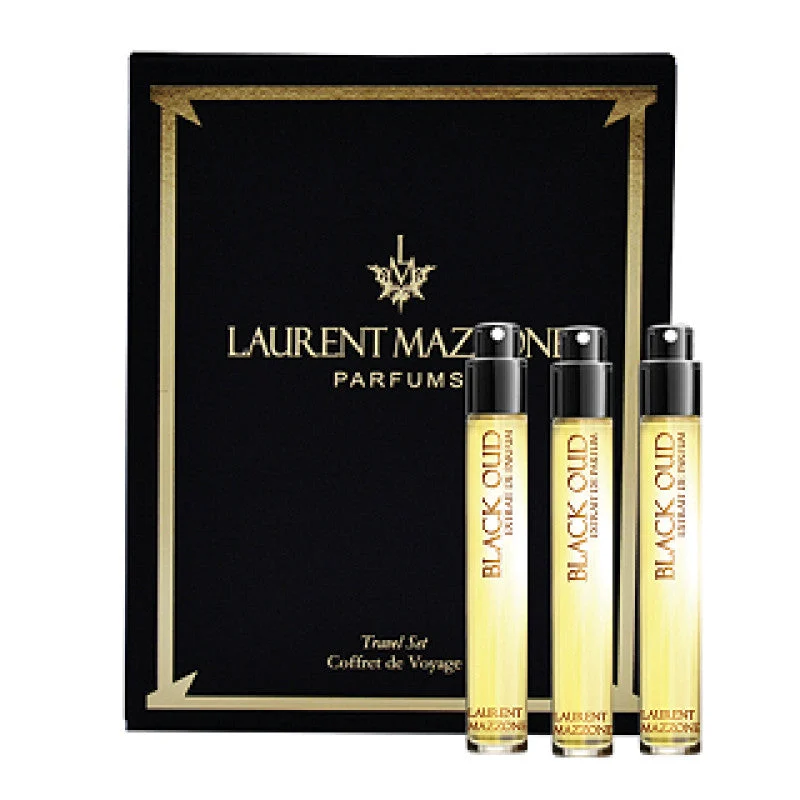 Set Trio Laurent Mazzone Black Oud Estratto di profumo da uomo 3 pezzi 15 ml