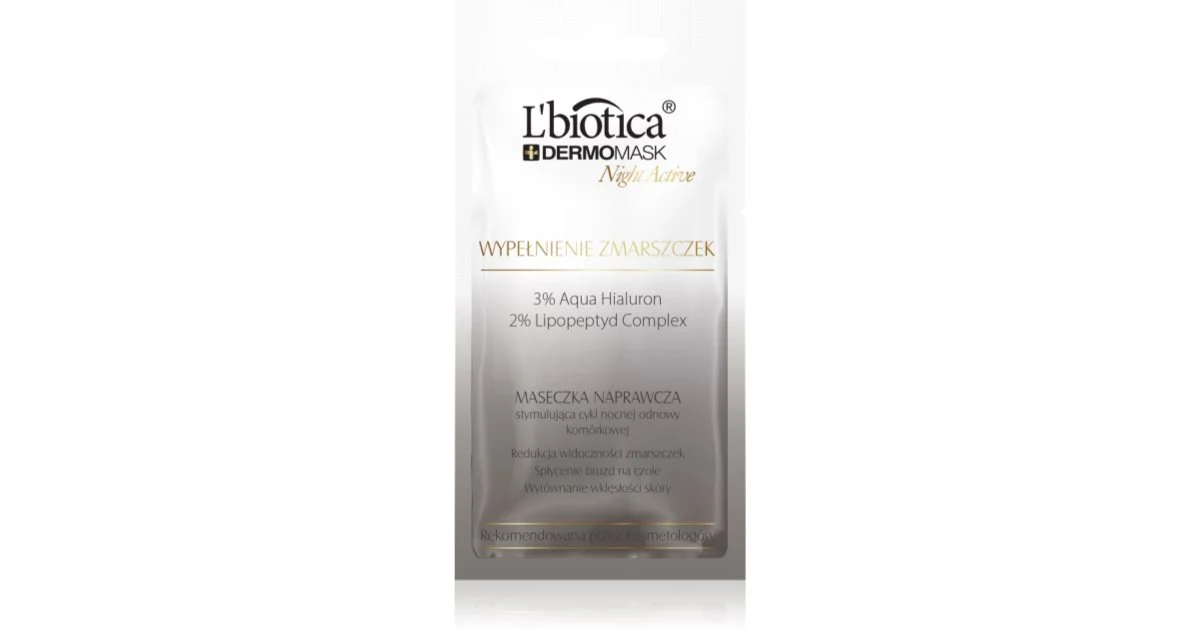 L’biotica DermoMask Night Active maschera riempitiva contro le rughe profonde 12 ml