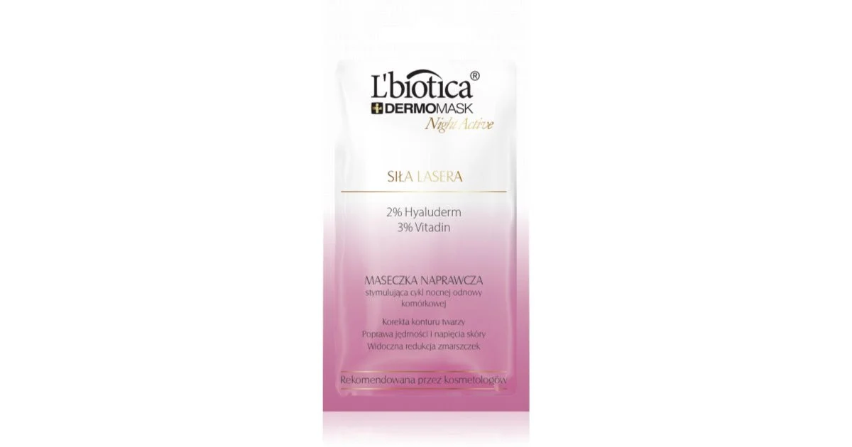 L’biotica DermoMask Night Active maschera ringiovanente intensa alle cellule staminali 12 ml