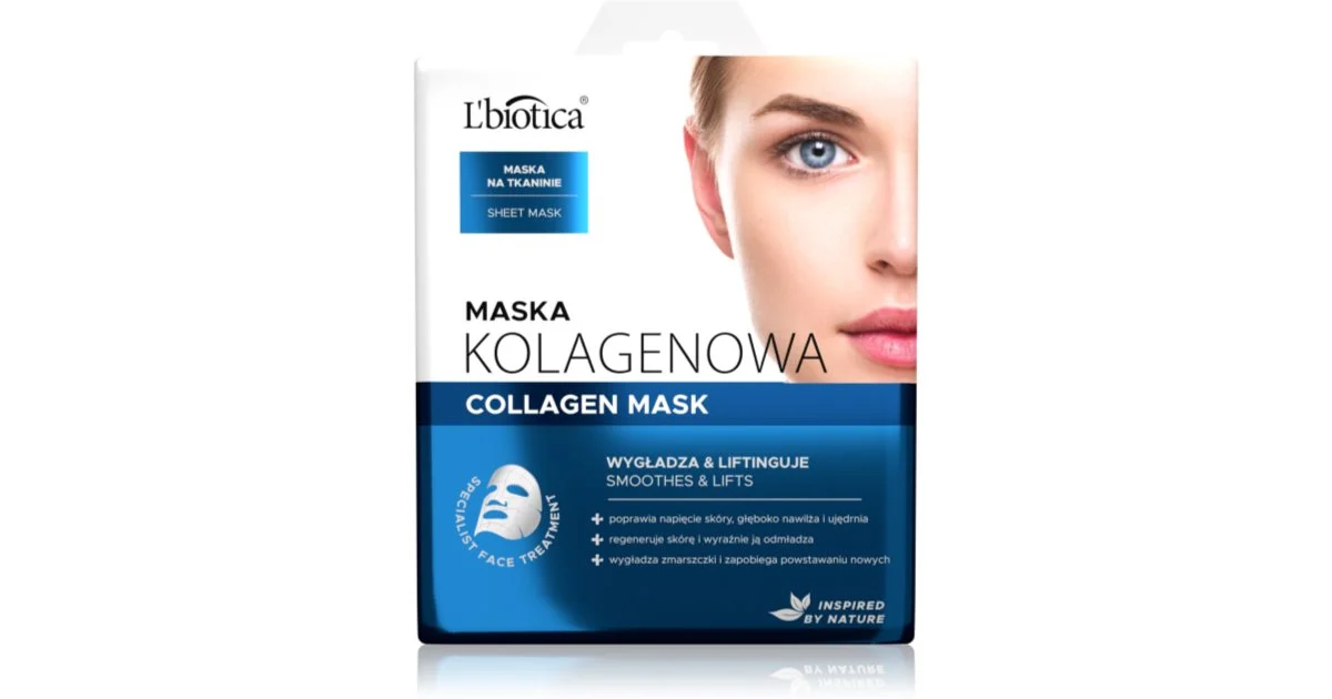 L’biotica Collagen Platinium maschera in tessuto con collagene 23 ml
