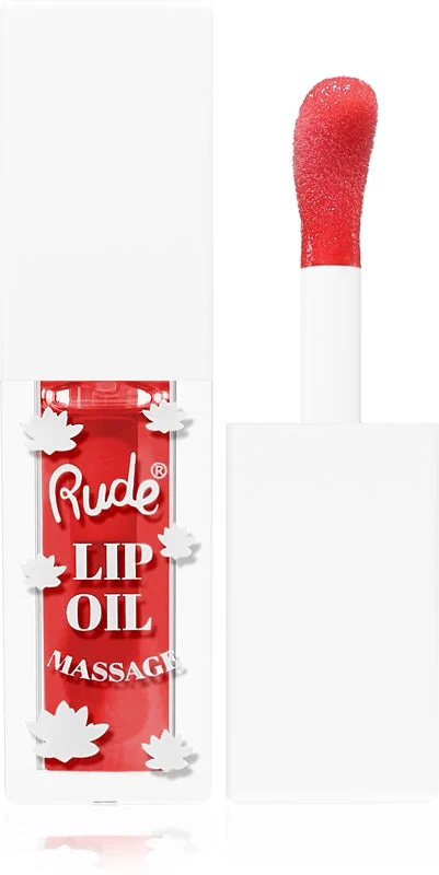 Rude Cosmetics Massage olio labbra effetto idratante colore Chillaxin’ Cherry 4 ml