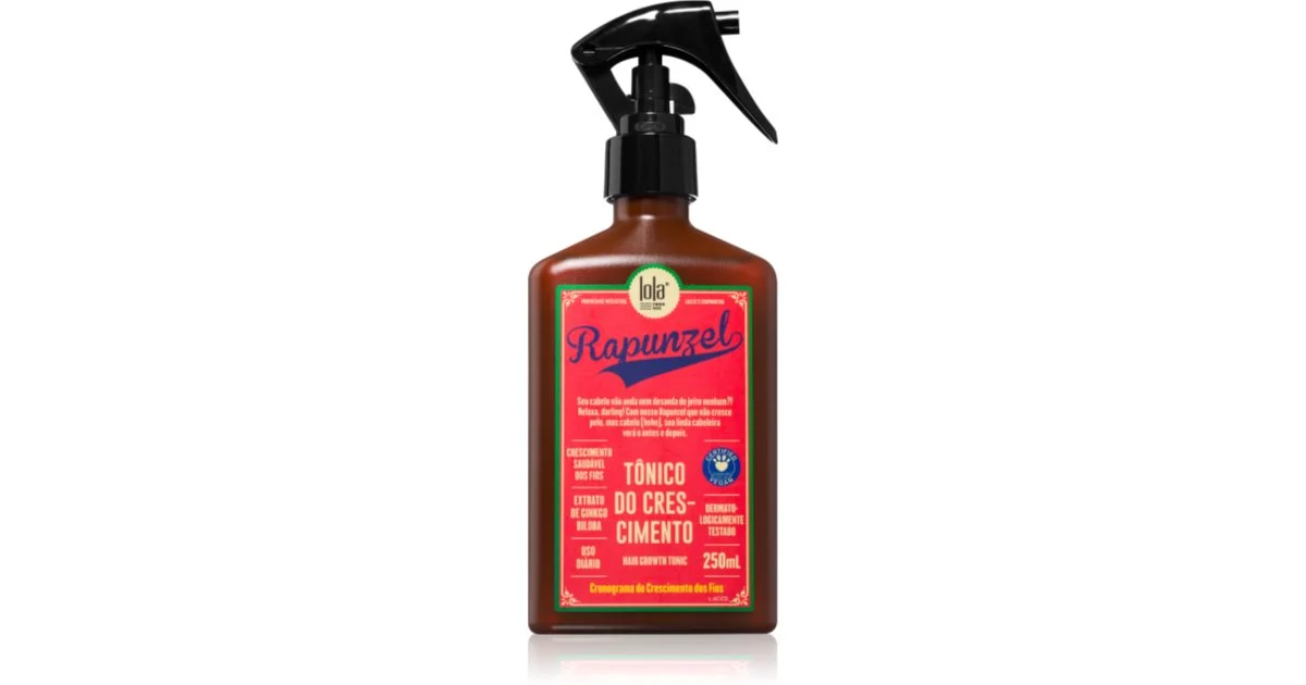 Lola Cosmetics Rapunzel lozione tonica per stimolare la crescita e rinforzare i capelli dalle radici 250 ml