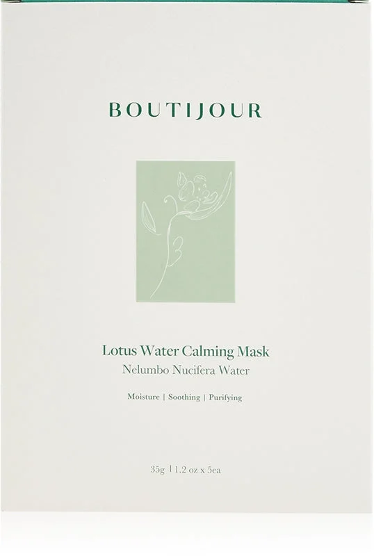 BOUTIJOUR Lotus Water maschera lenitiva in tessuto nutriente e idratante 5× 33 g