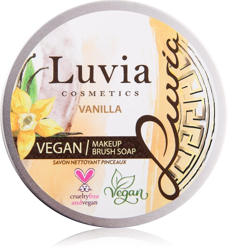 Luvia Cosmetics sapone detergente per pennelli cosmetici con profumazione vaniglia 100 g