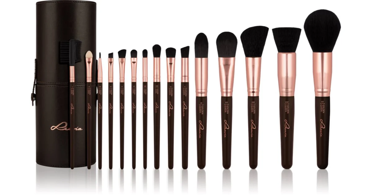 Luvia Cosmetics Golden Queen set di pennelli 15 pezzi