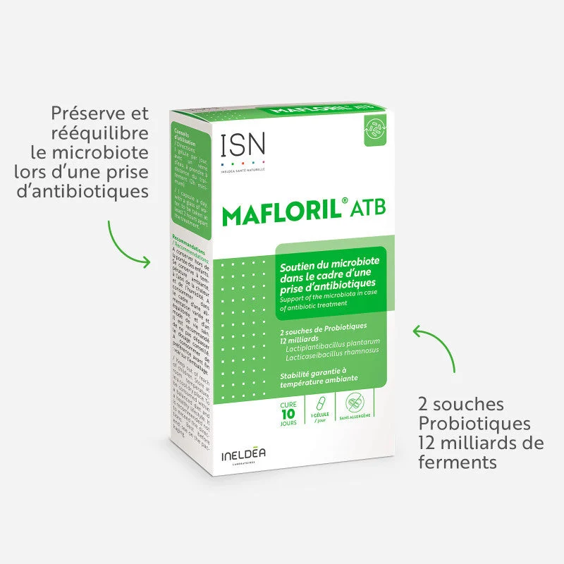 Ineldea Santé Naturelle Mafloril® ATB Supporto del microbiota 10 capsule